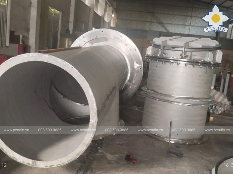 đường ống, van, khung bệ và giá đỡ